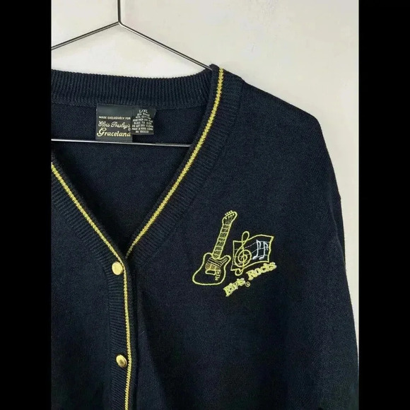 NWT Vintage Elvis Presley Graceland 1999 Womens Cardigan Sweater Made Hong Kong - Picture 8 of 8